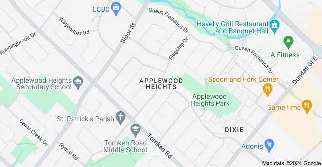 Garbage bin rental service area in Applewood Heights Mississauga