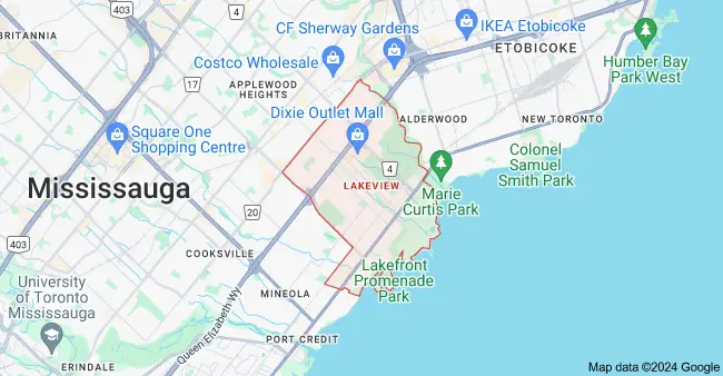 Garbage bin rental service area in Lakeview Mississauga