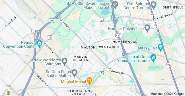 Garbage bin rental service area in Malton Mississauga
