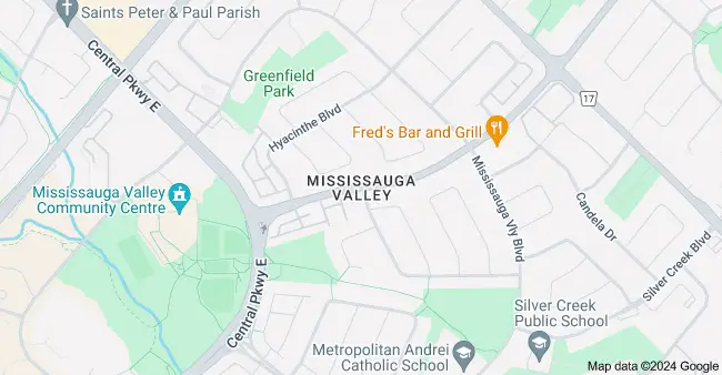 Garbage bin rental service area in Mississauga Valley